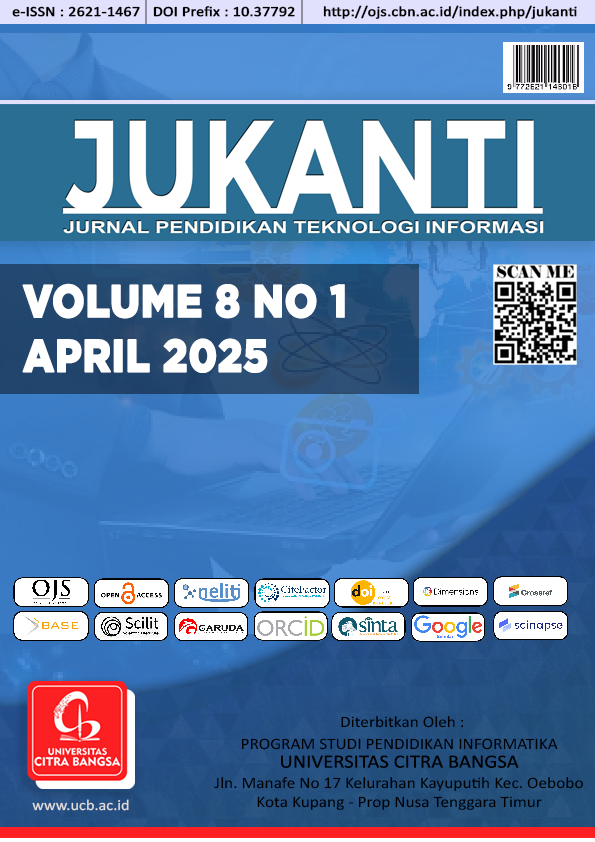 View Vol. 8 No. 1 (2025): JURNAL PENDIDIKAN TEKNOLOGI INFORMASI (JUKANTI) EDISI APRIL 2025