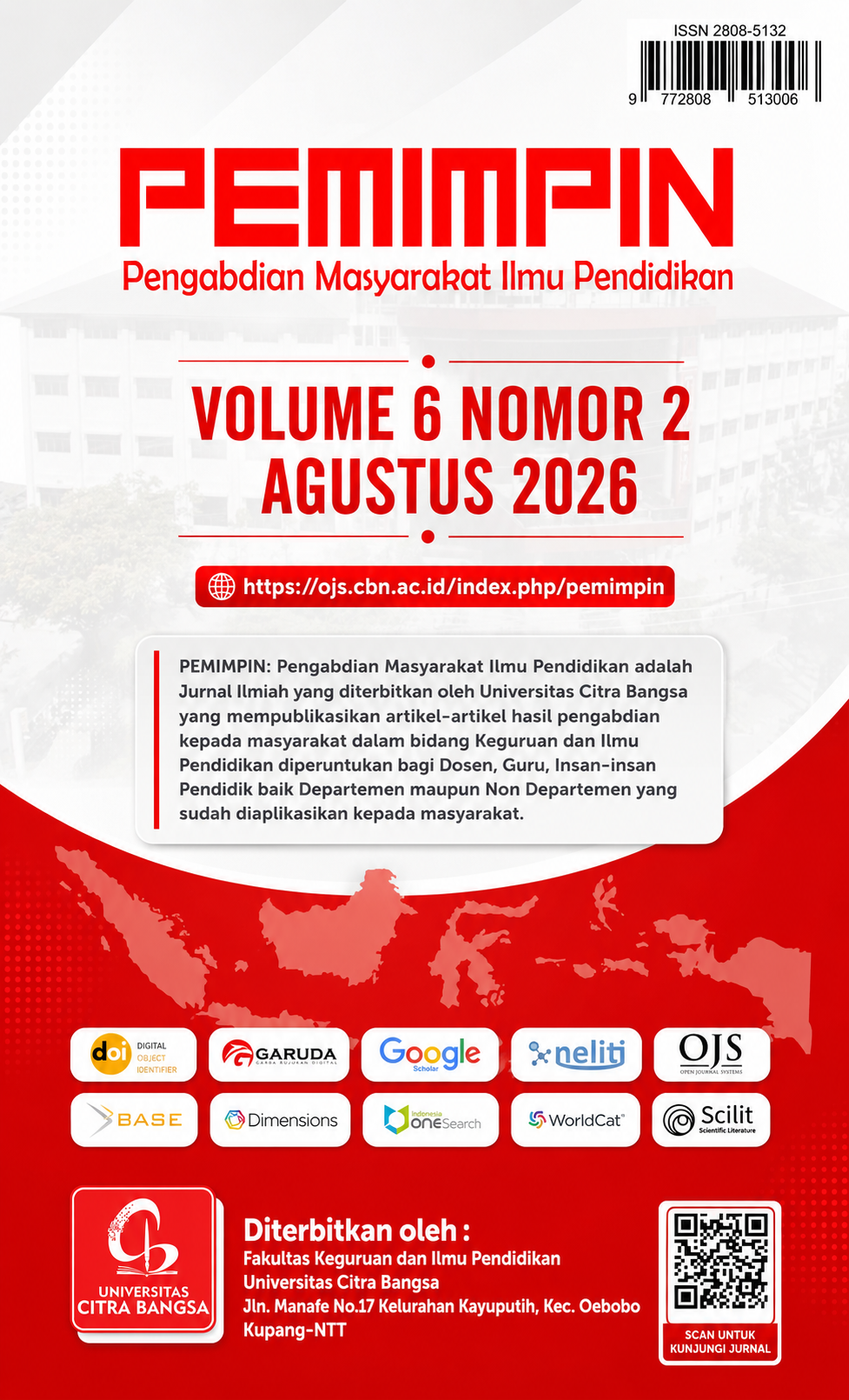 					View Vol. 6 No. 2 (2026): JURNAL PEMIMPIN - PENGABDIAN MASYARAKAT ILMU PENDIDIKAN - Edisi Agustus 2026
				